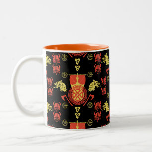 Taza Bicolor Decoración del hogar escandinavo Viking Norsemen