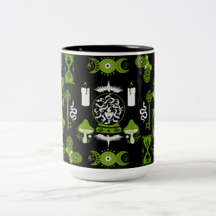 Taza Bicolor Decoración estética de Witchcore
