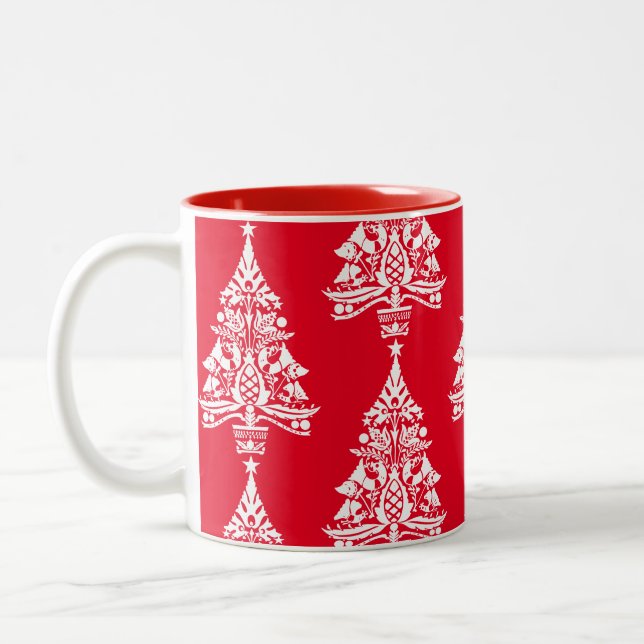 Taza Bicolor Decoraciones navideñas nórdicas (Izquierda)