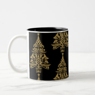 Taza Bicolor Decoraciones nórdicas del árbol de Navidad escandi