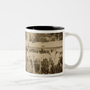 Taza Bicolor Dedicaciones en la pagoda de Arakan, Mandalay,