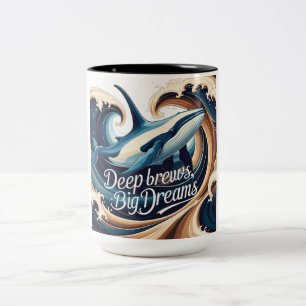 Taza Bicolor Deep Brets, big Dreams Mug