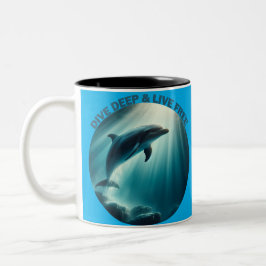 Taza Bicolor Deep Live Free Dolphin