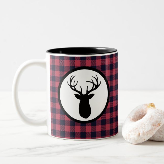 Taza Bicolor Deer Antler Wilderness Mountain (Con donut)