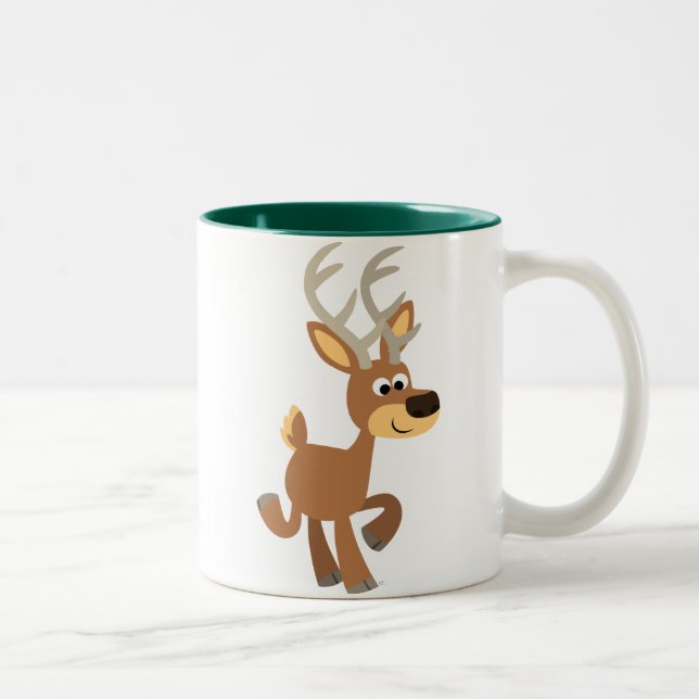 Taza Bicolor Deer Mug, Personalizado de trote (Derecha)