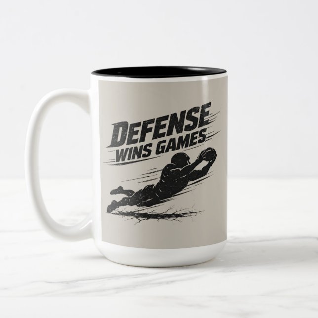 Taza Bicolor Defense Wins Games (Izquierda)