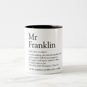Taza Bicolor Definición de Agradecimiento a los Maestros Modern