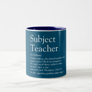 Taza Bicolor Definición de Agradecimiento a Profesores Divertid