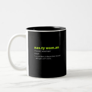 Taza Bicolor Definición de diccionario de mujeres desagradables