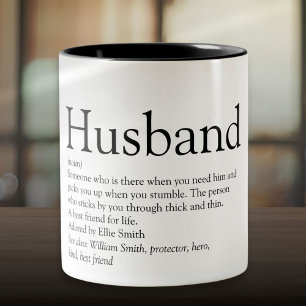 Taza Bicolor Definición de esposo moderno divertido el mejor de