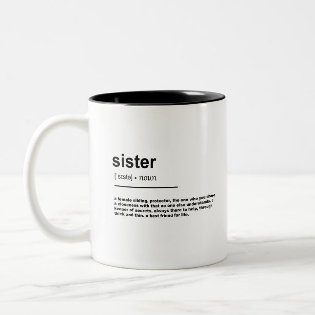 Taza Bicolor Definición de hermana (Izquierda)