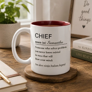 Taza Bicolor Definición de Jefe Personalizada