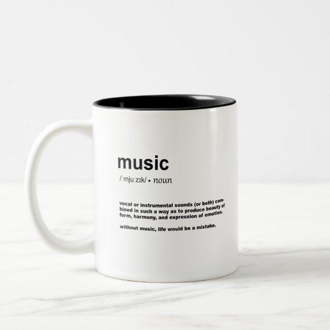 Taza Bicolor Definición de música (Izquierda)