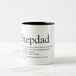 Taza Bicolor Definición de padrastro Día del padre Diversión mo