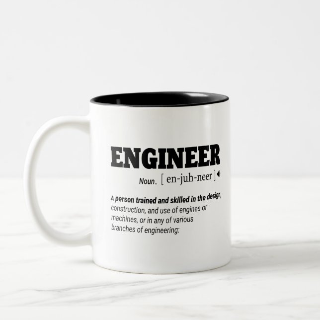 Taza Bicolor Definición de padre ingeniero (Izquierda)