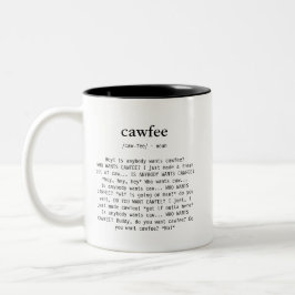 Taza Bicolor Definición de palabras de cawfee