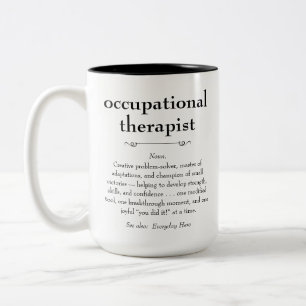 Taza Bicolor Definición de terapeuta ocupacional Gracias a rega
