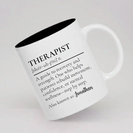 Taza Bicolor Definición de Terapeuta Personalizado Profesional 