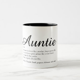 Taza Bicolor Definición de Tía Cita Escritura Estilosa