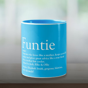 Taza Bicolor Definición de Tía Divertida Moderna y Genial