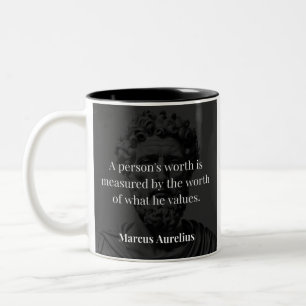 Taza Bicolor Definición de Valor: Marcus Aurelius en Valores