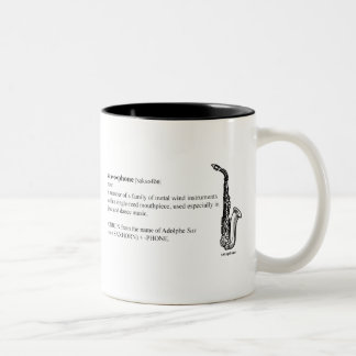 Taza Bicolor Definición del saxofón