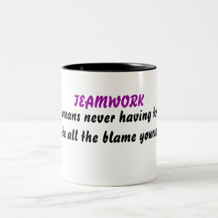 Taza Bicolor Definición del trabajo en equipo