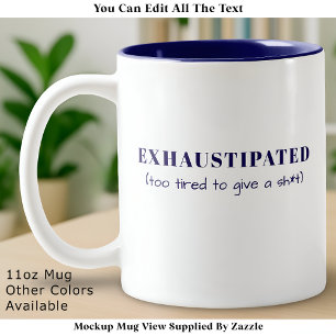 Taza Bicolor Definición divertida agotada vida personalizada