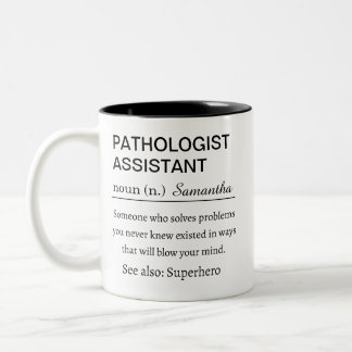 Taza Bicolor Definición Divertida de Asistente de Patólogo