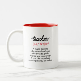 Taza Bicolor Definición divertida del profesor