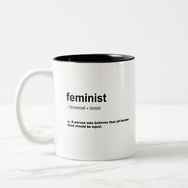 Taza Bicolor Definición FEMINISTA (Izquierda)