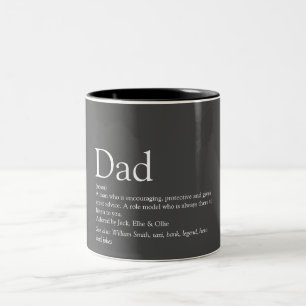 Taza Bicolor Definición moderna de papá de Guay dice