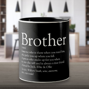 Taza Bicolor Definición moderna del mejor hermano de la histori