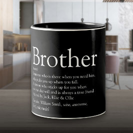 Taza Bicolor Definición moderna del mejor hermano de la histori