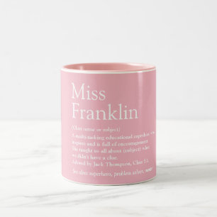 Taza Bicolor Definición Moderna Rosa Agradecimiento a los Maest