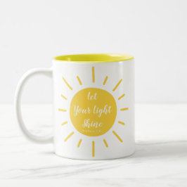 Taza Bicolor Deja que tu luz brille - Mateo 5:16 Mug