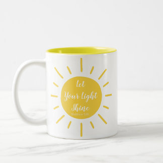 Taza Bicolor Deja que tu luz brille - Mateo 5:16 Mug