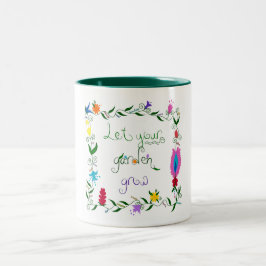 Taza Bicolor Deje su jardín crecer coloreado