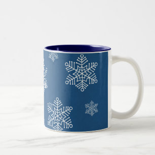 Taza Bicolor Dejen que nieve marea de vacaciones, azul real