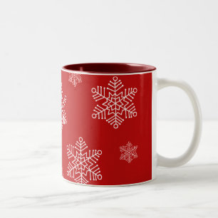 Taza Bicolor Dejen que nieve marea de vacaciones, rojo