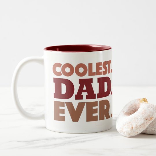 Taza Bicolor Del papá el café más fresco Taza-Brown nunca