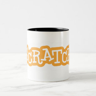 Taza bicolor del rasguño