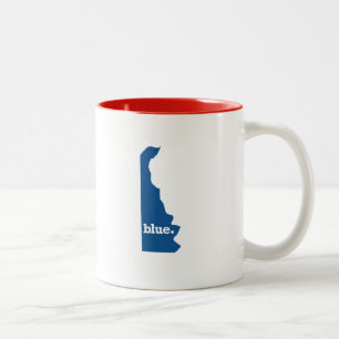 TAZA BICOLOR DELAWARE ESTADO AZUL
