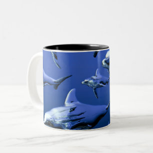 Taza Bicolor Delfín azul