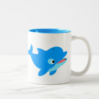 Taza Bicolor Delfín Personalizado curioso