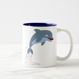Taza Bicolor Delfín Personalizado divertido y divertido