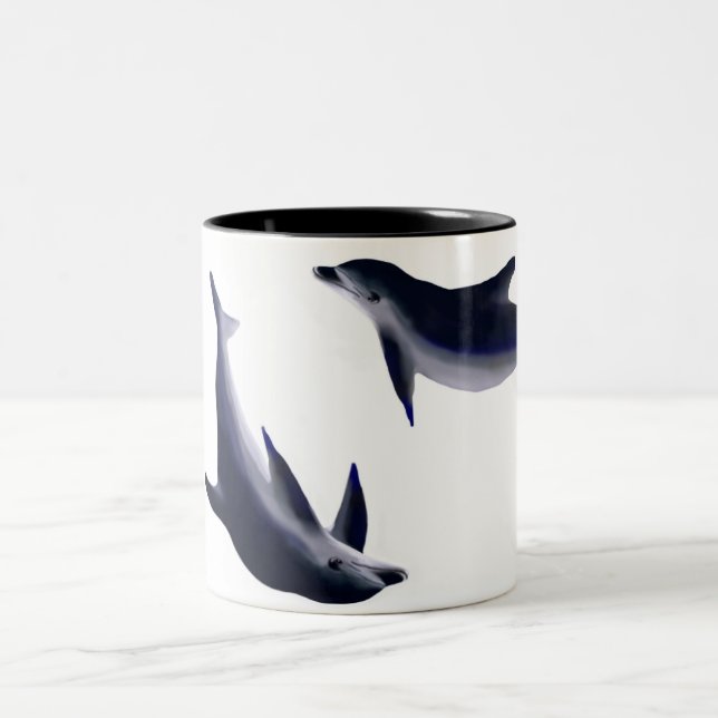 Taza Bicolor Delfines (Centro)