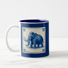 Taza Bicolor Delft Wooly Mammoth