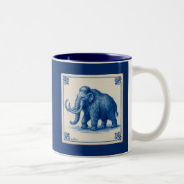 Taza Bicolor Delft Wooly Mammoth