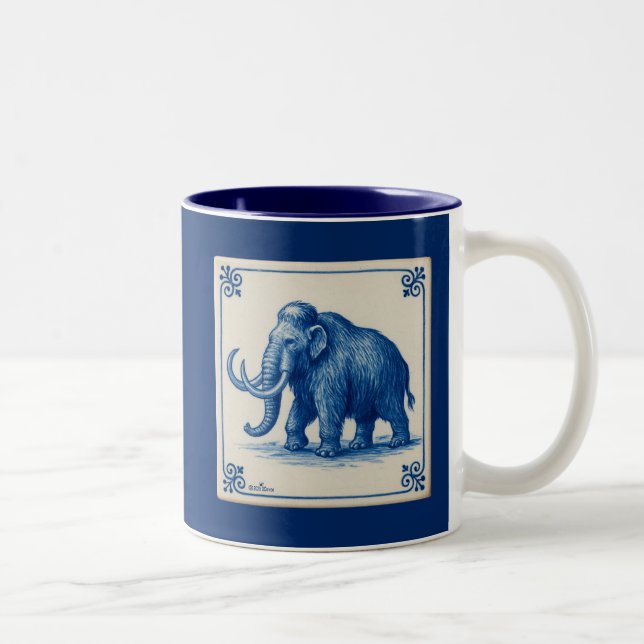 Taza Bicolor Delft Wooly Mammoth (Derecha)
